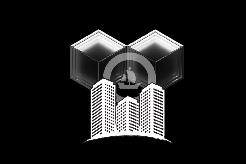 NFT Blockchain Real Estate in Somnium Space on OpenSea Blog Post Graphic // Black and White